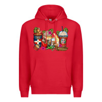 Red dominican republic coffee cups Premium Hoodie - Zillion Design Studio