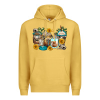 Antique Gold bull skull coffee cups Premium Hoodie - Zillion Design Studio