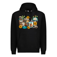 Black bull skull coffee cups Premium Hoodie - Zillion Design Studio