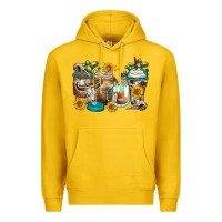 Lemon bull skull coffee cups Premium Hoodie - Zillion Design Studio