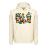 Sandshell bull skull coffee cups Premium Hoodie - Zillion Design Studio