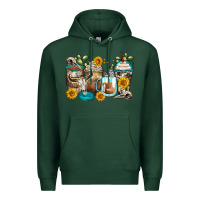 Sports Green bull skull coffee cups Premium Hoodie - Zillion Design Studio