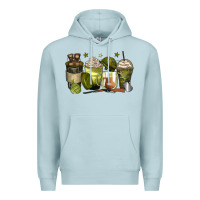 Blue Mist army coffee cups Premium Hoodie - Zillion Design Studio