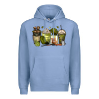 Colony Blue army coffee cups Premium Hoodie - Zillion Design Studio