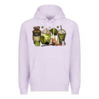 Lilac army coffee cups Premium Hoodie - Zillion Design Studio