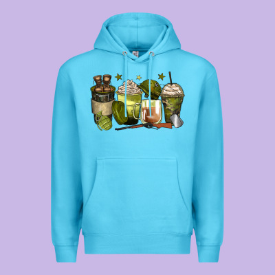 Army Coffee Cups Premium Hoodie Designed By Zillion Design Studio