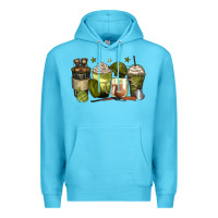 Ocean Blue army coffee cups Premium Hoodie - Zillion Design Studio