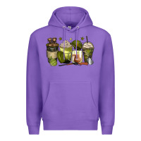 Purple army coffee cups Premium Hoodie - Zillion Design Studio