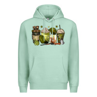 Seafoam army coffee cups Premium Hoodie - Zillion Design Studio