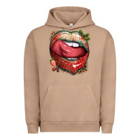 Pigment Burro strawberry lips with leopard Urban Hoodie - texasbilliewilder