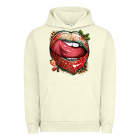 Pigment Pistachio strawberry lips with leopard Urban Hoodie - texasbilliewilder