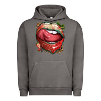 Pigment Tornado strawberry lips with leopard Urban Hoodie - texasbilliewilder