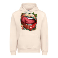 Sandshell strawberry lips with leopard Urban Hoodie - texasbilliewilder