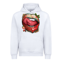 White strawberry lips with leopard Urban Hoodie - texasbilliewilder