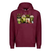 Burgundy army coffee cups Premium Hoodie - Zillion Design Studio