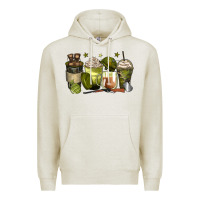 Oatmeal Heather army coffee cups Premium Hoodie - Zillion Design Studio