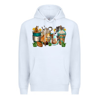 White horses coffee cups Premium Hoodie - Zillion Design Studio