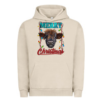 Pigment French Oak merry christmas highland calf baby cow Urban Hoodie - RanaPortraitStore