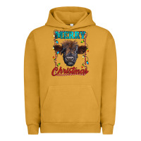 Pigment Peanut Butter merry christmas highland calf baby cow Urban Hoodie - RanaPortraitStore