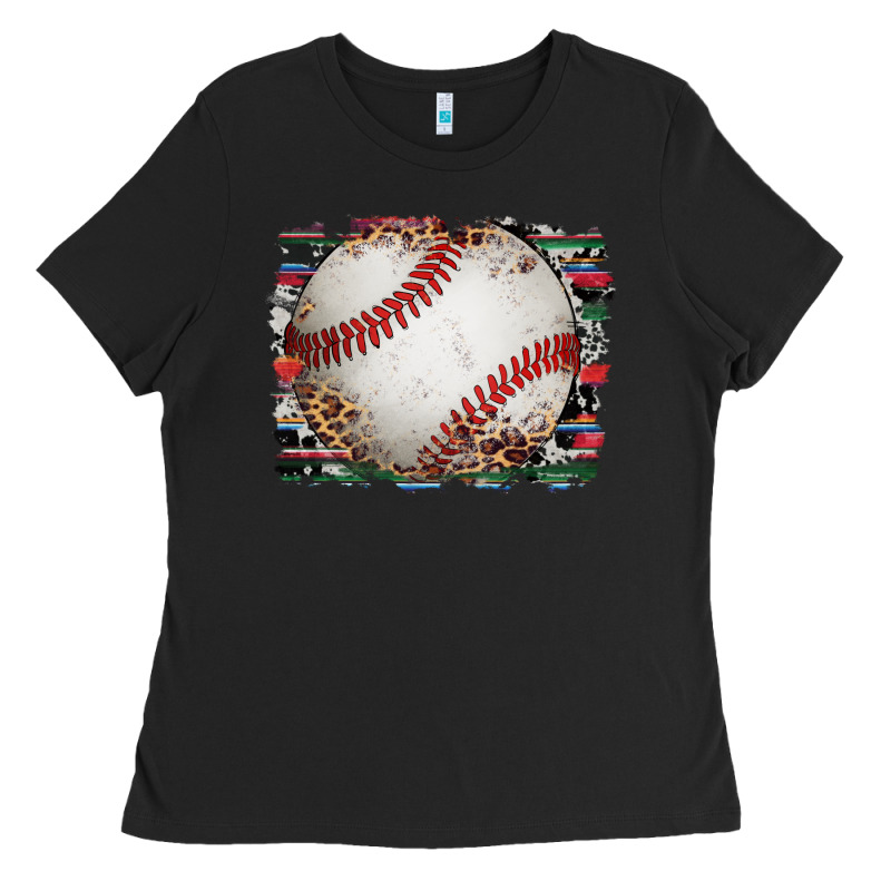 Sports Baseball Background Ladies Tee by Artiststas | Teevron