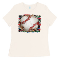 Bone sports baseball background Ladies Tee - Artiststas