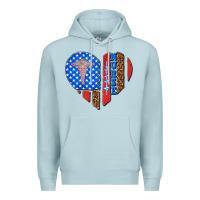 Blue Mist 4th of july nurse heart flag Premium Hoodie - texasbilliewilder