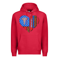 Cardinal 4th of july nurse heart flag Premium Hoodie - texasbilliewilder
