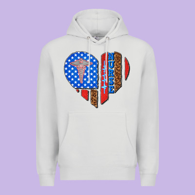 4th Of July Nurse Heart Flag Premium Hoodie Designed By Texasbilliewilder