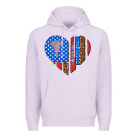 Lilac 4th of july nurse heart flag Premium Hoodie - texasbilliewilder