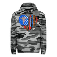 Slate Camo 4th of july nurse heart flag Premium Hoodie - texasbilliewilder