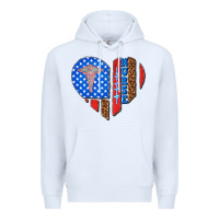 White 4th of july nurse heart flag Premium Hoodie - texasbilliewilder