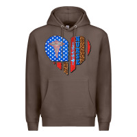 Coffee 4th of july nurse heart flag Premium Hoodie - texasbilliewilder