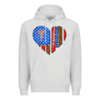 Dove Grey 4th of july nurse heart flag Premium Hoodie - texasbilliewilder