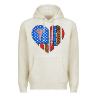 Oatmeal Heather 4th of july nurse heart flag Premium Hoodie - texasbilliewilder