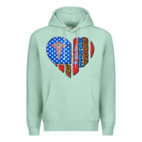 Seafoam 4th of july nurse heart flag Premium Hoodie - texasbilliewilder
