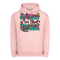 Pigment Salmon my heart is on that track Urban Hoodie - Zillion Design Studio