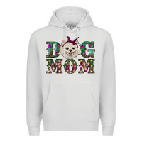 Dove Grey Christmas dog mom Pomeranian Premium Hoodie - RanaPortraitStore