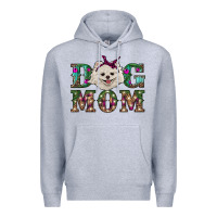 Heather Grey Christmas dog mom Pomeranian Premium Hoodie - RanaPortraitStore