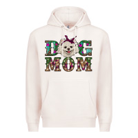 Pale Pink Christmas dog mom Pomeranian Premium Hoodie - RanaPortraitStore