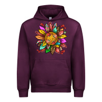 Mauve Wine strawberry sunflower Urban Hoodie - texasbilliewilder