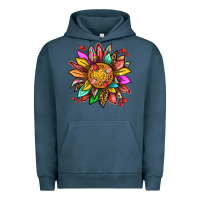 Pigment Midnight Navy strawberry sunflower Urban Hoodie - texasbilliewilder