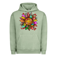 Pigment Oil Green strawberry sunflower Urban Hoodie - texasbilliewilder
