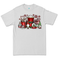 Dove Grey Christmas Coffee Drink Premium Tee - CowhideDigitalArt