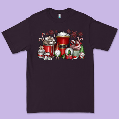 Christmas Coffee Drink Premium Tee Designed By Cowhidedigitalart