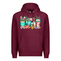 Burgundy easter nurse coffee cups Premium Hoodie - Zillion Design Studio