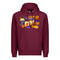 Burgundy basketball coffee cups Premium Hoodie - Zillion Design Studio
