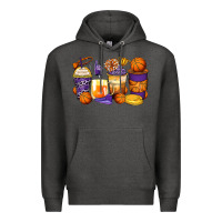 Charcoal Heather basketball coffee cups Premium Hoodie - Zillion Design Studio