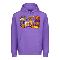 Purple basketball coffee cups Premium Hoodie - Zillion Design Studio