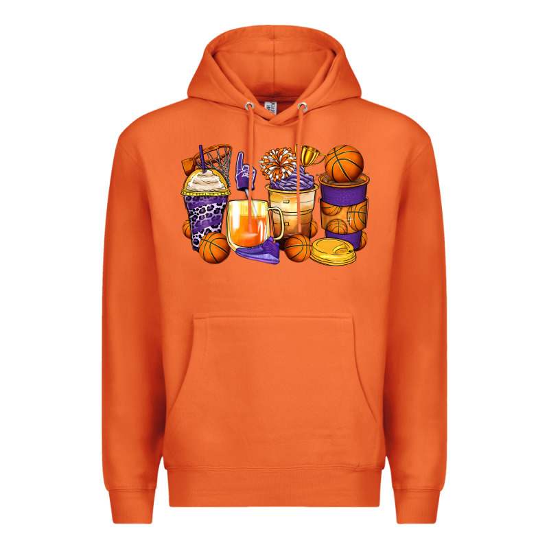Basketball Coffee Cups Premium Hoodie by Zillion Design Studio | Teevron