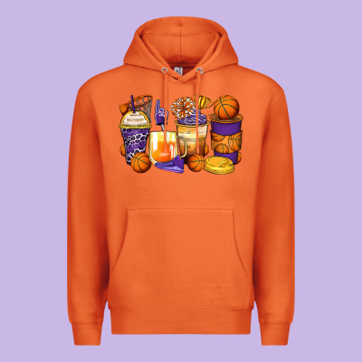 Basketball Coffee Cups Premium Hoodie Designed By Zillion Design Studio